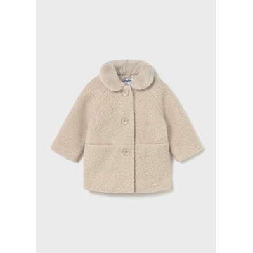 Abrigo rizo arena - Imagen 2