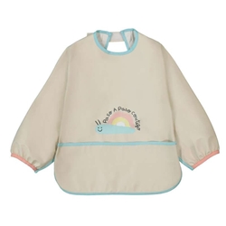 Babero con mangas almendra - Imagen 1