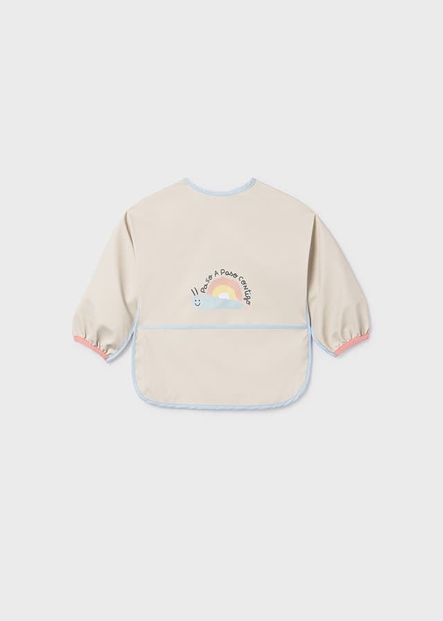 Babero con mangas almendra - Imagen 2