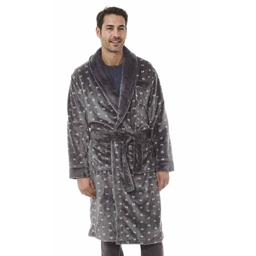 Bata gris estampada - Imagen 1