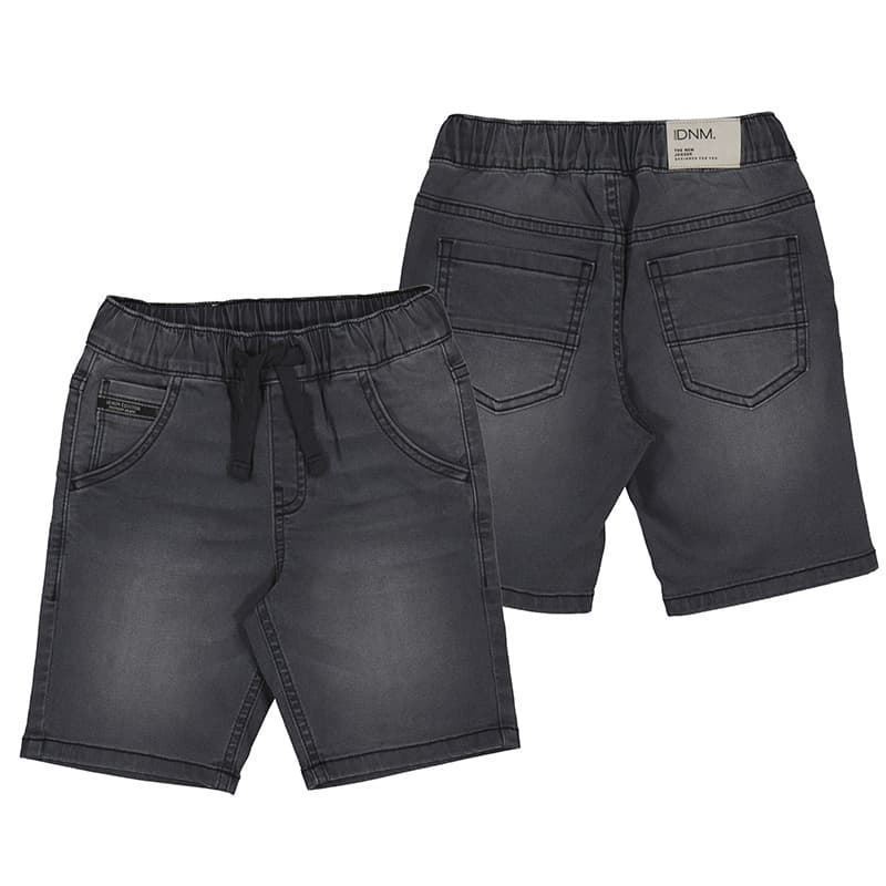 Bermuda denim jogger gris oscuro - Imagen 1