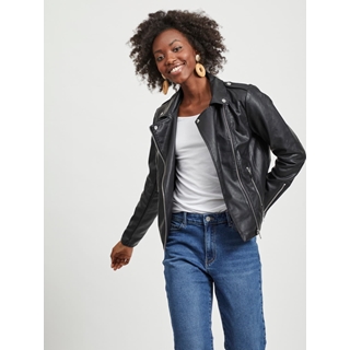 Biker efecto piel vicara negro - Imagen 1