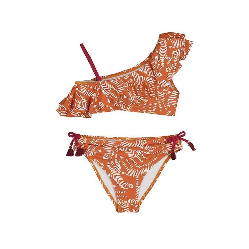 Bikini asimétrico papaya - Imagen 1