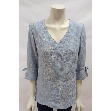 Blusa azul denim - Imagen 1