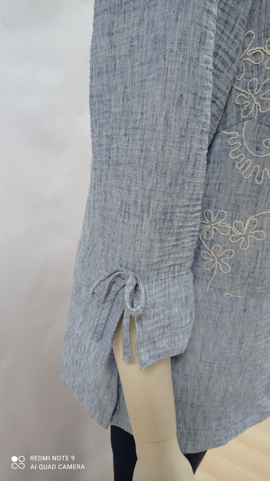 Blusa azul denim - Imagen 4
