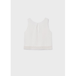 Blusa cinta bordada crudo - Imagen 1