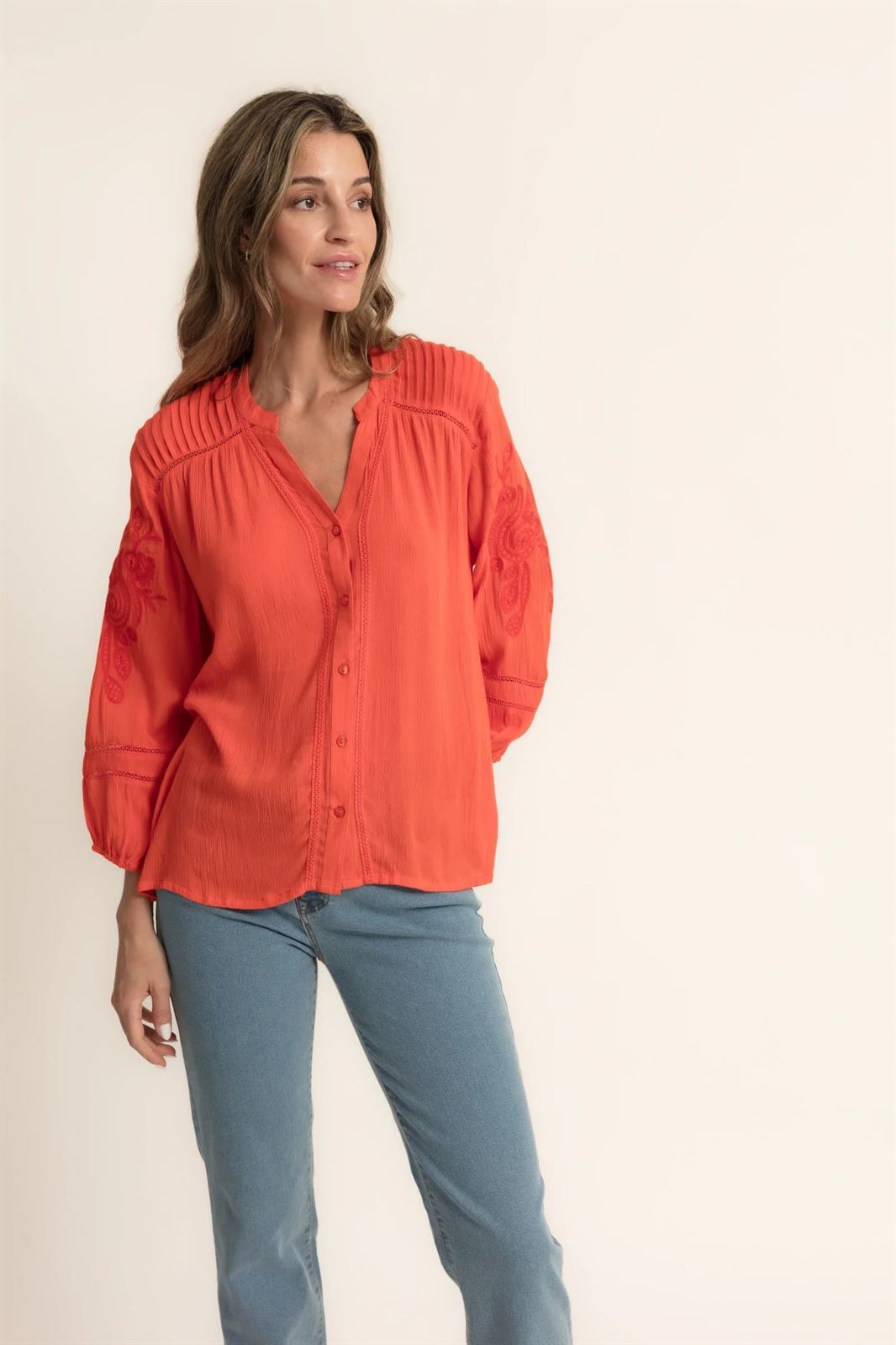 Blusa Raycel coral - Imagen 1