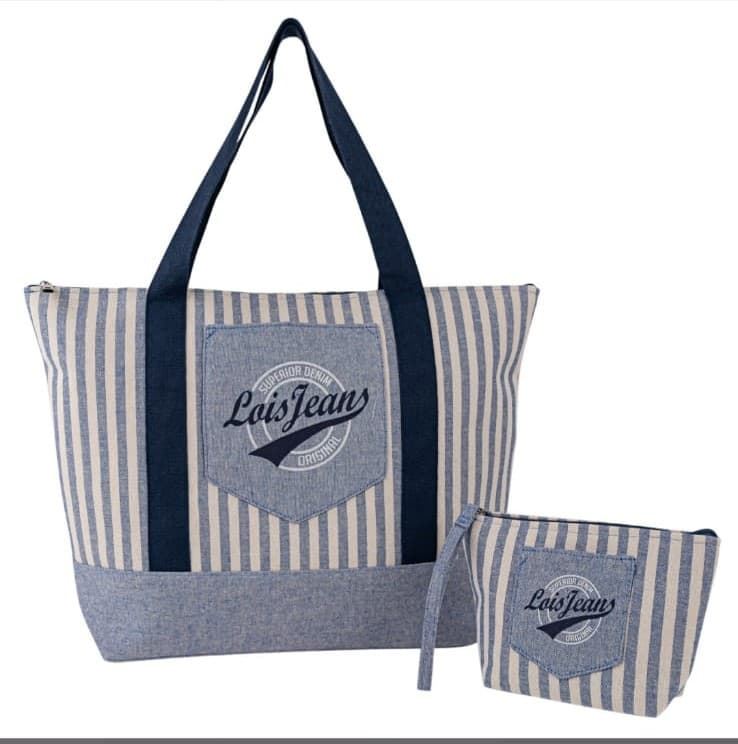 Bolsa playa con neceser azul - Imagen 1