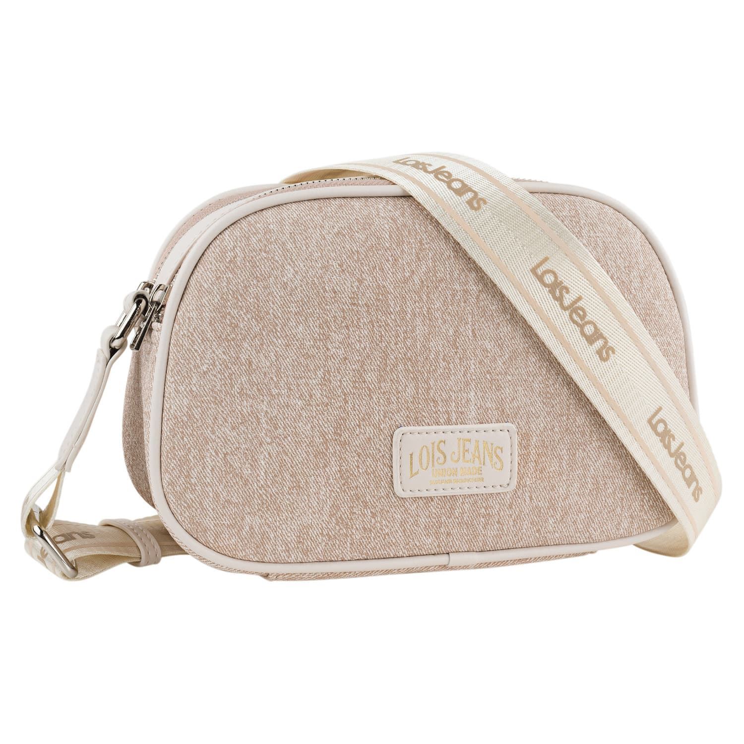 Bolso bandolera beige - Imagen 1