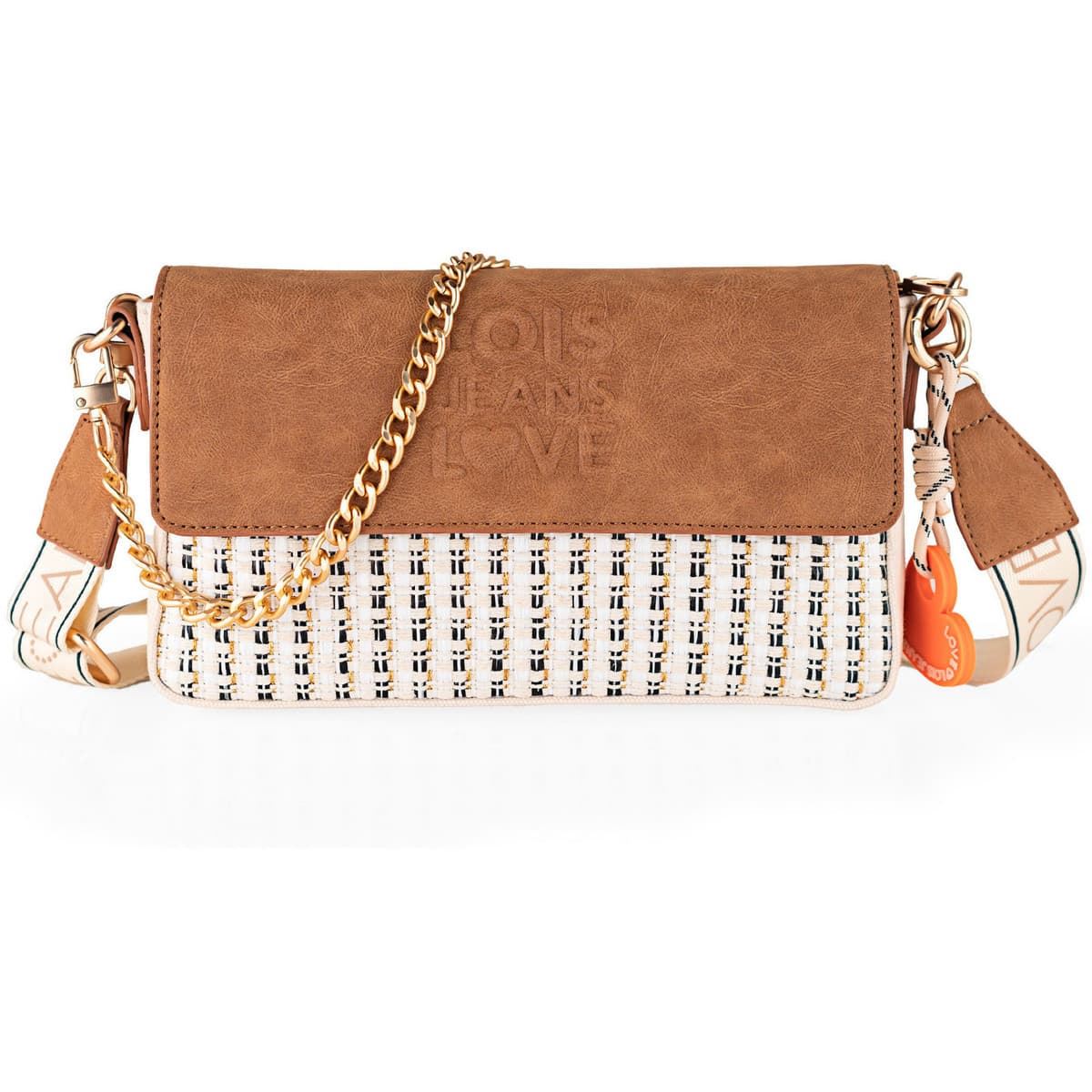 Bolso bandolera beige - Imagen 1