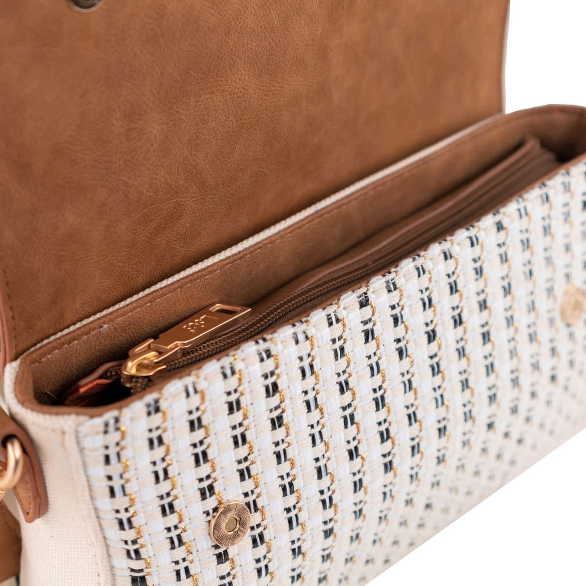 Bolso bandolera beige - Imagen 6