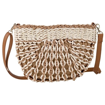 Bolso-bandolera rafia blanco - Imagen 2