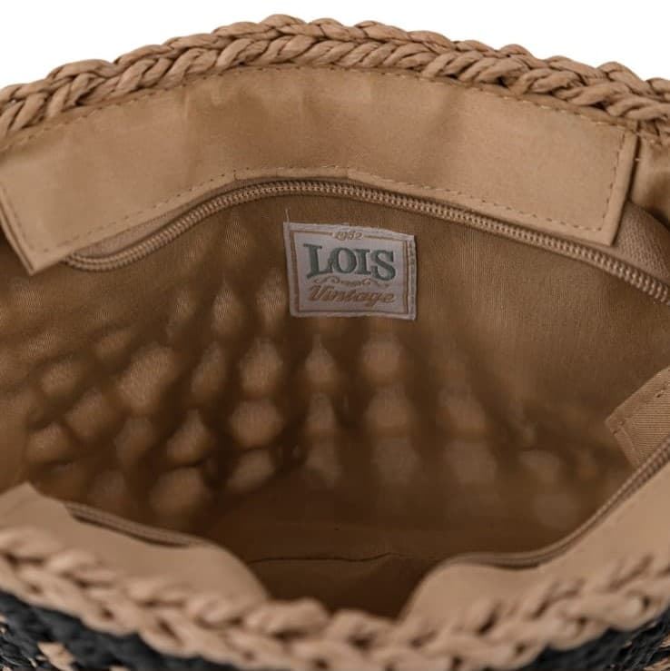 Bolso-bandolera rafia negro - Imagen 4