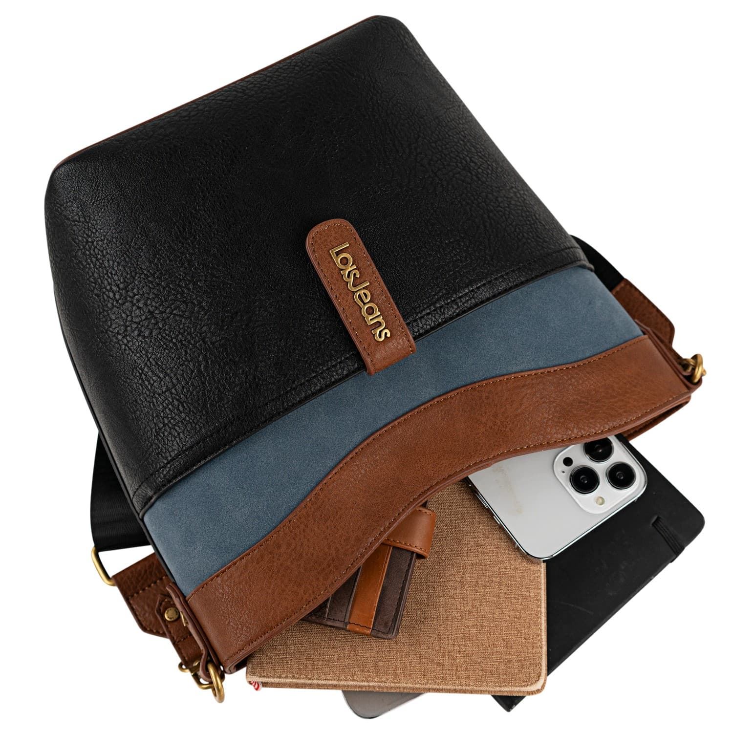 Bolso hombro Tulsa negro - Imagen 3