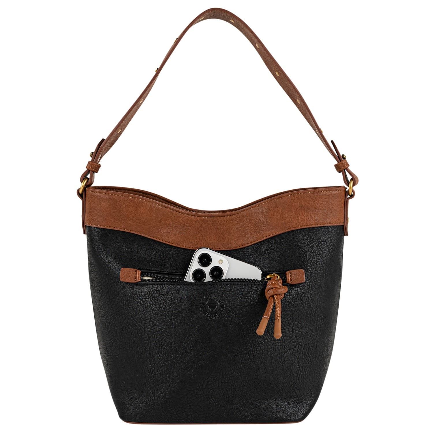 Bolso hombro Tulsa negro - Imagen 4