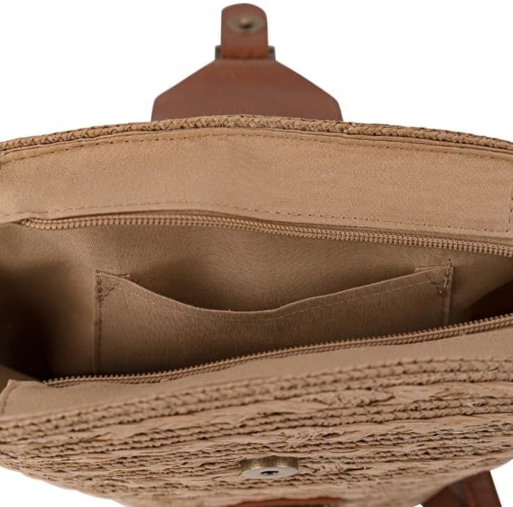 Bolso rafia marrón - Imagen 3