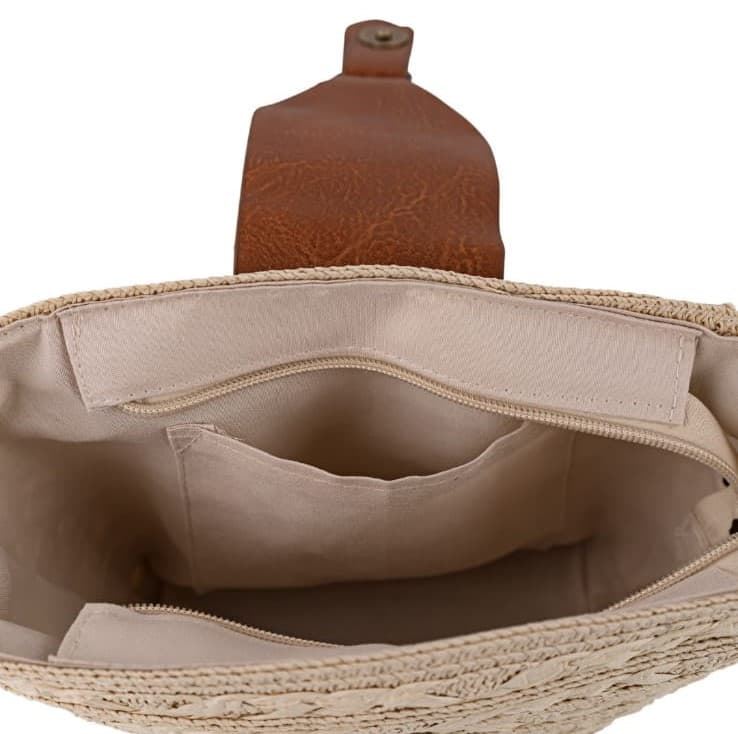 Bolso rafia natural - Imagen 3
