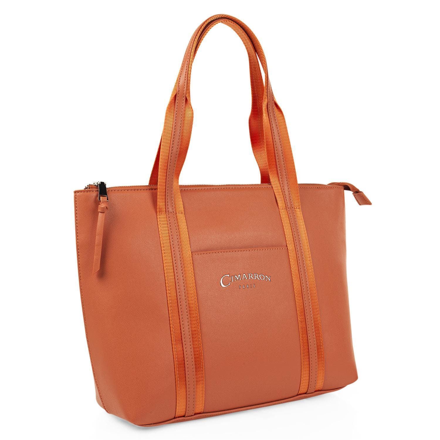 Bolso shopper mandarina - Imagen 1