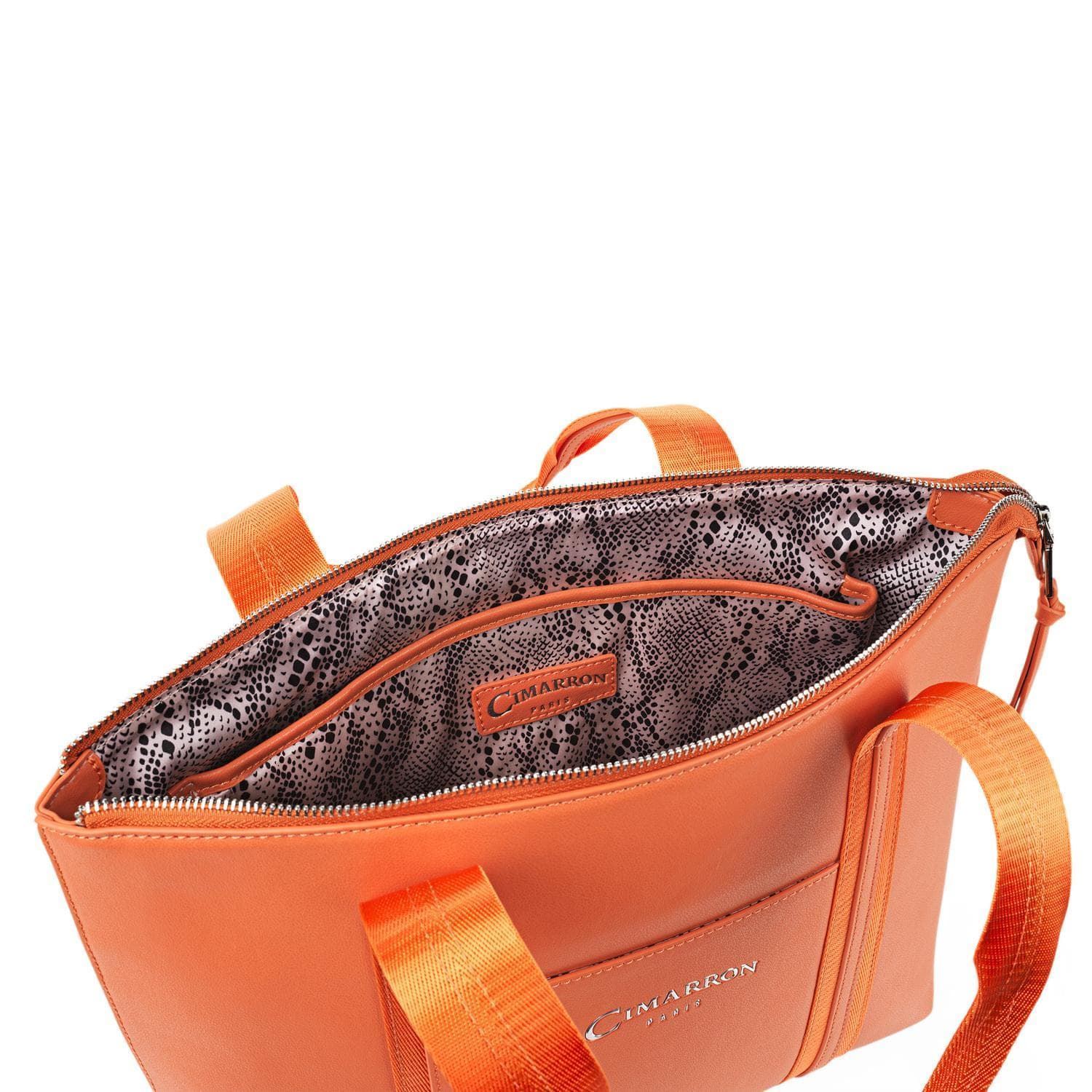 Bolso shopper mandarina - Imagen 3