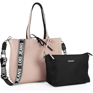 Bolso-shopper negro-piedra - Imagen 1