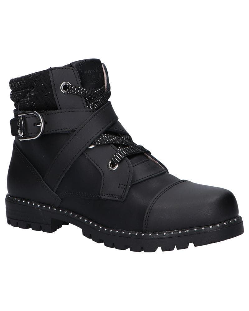 Bota negra con hebilla lateral - Imagen 1