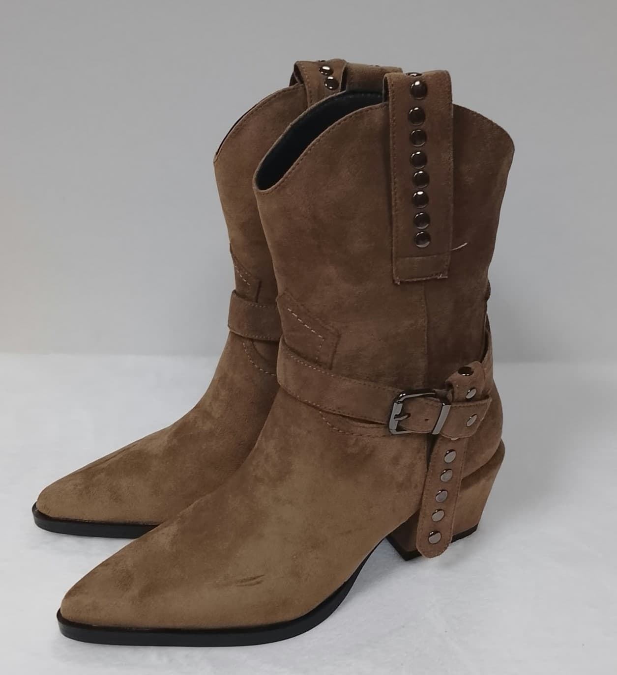Bota taupe cowboy - Imagen 1