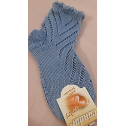 Calcetín calado perlé azul - Imagen 1