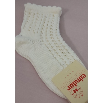 Calcetín corto calado beige - Imagen 1
