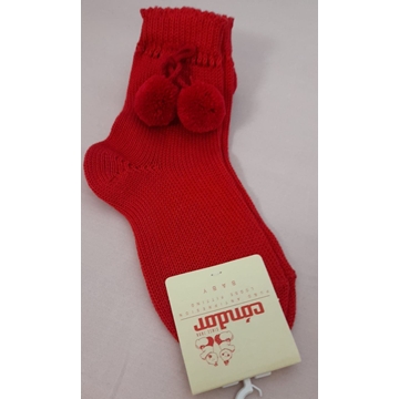 Calcetín perlé pompón - Imagen 1