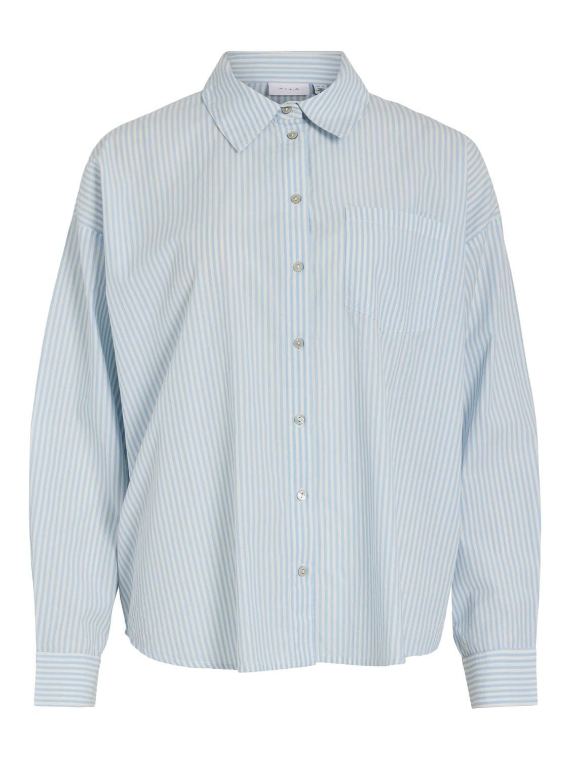 Camisa azul rayas vikitata - Imagen 1