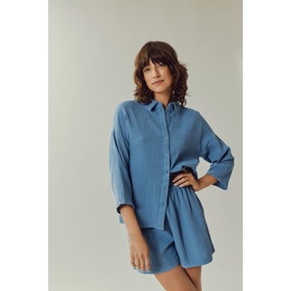 Camisa azul vilania - Imagen 1