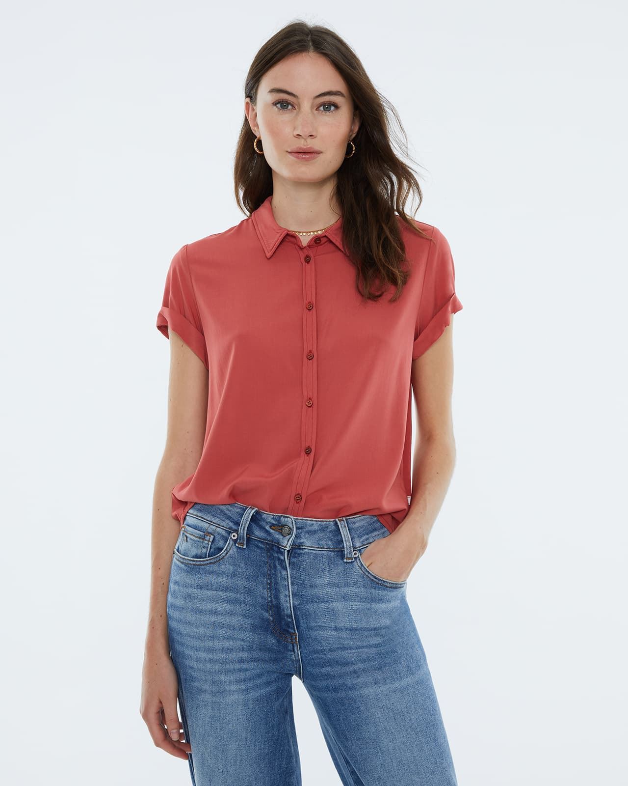 Camisa coral - Imagen 1