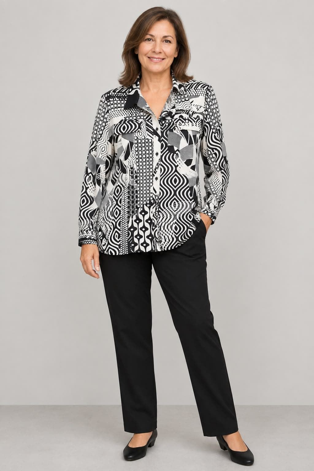 Camisa crudo-negro - Imagen 1