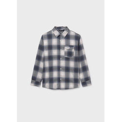 Camisa cuadros gris - Imagen 2