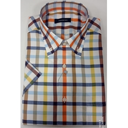 Camisa cuadros naranja - Imagen 1