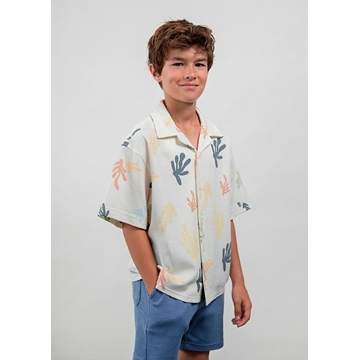 Camisa estampada nata - Imagen 1