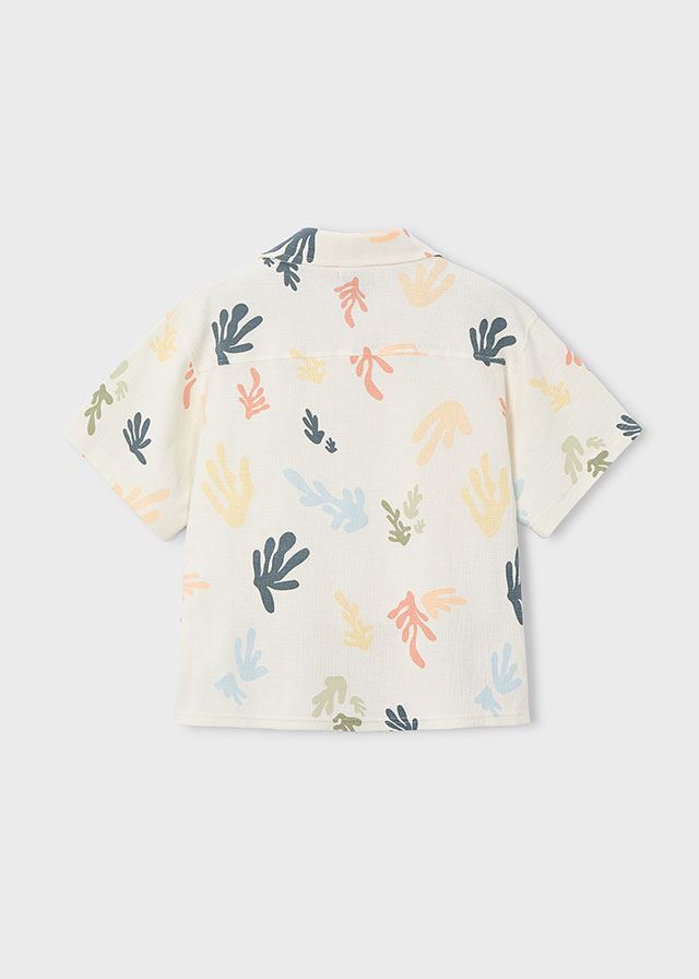 Camisa estampada nata - Imagen 3