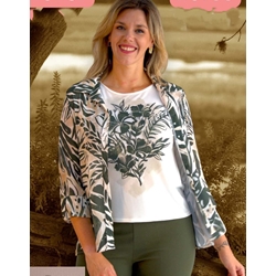 Camisa estampada verde - Imagen 1