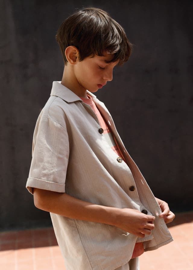 Camisa manga corta piedra - Imagen 1