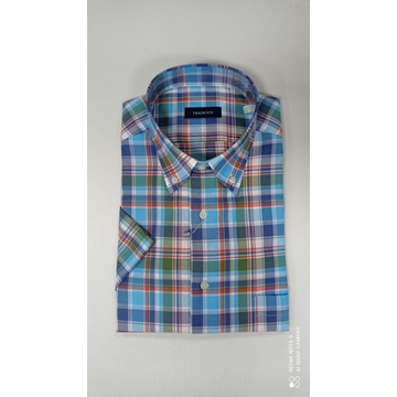 Camisa manga corta turquesa - Imagen 1