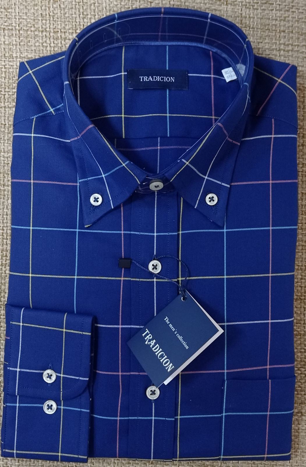 Camisa manga larga azul marino. - Imagen 1