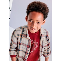 Camisa manga larga cuadros wine - Imagen 2