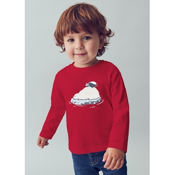 Camiseta aplique rojo - Imagen 1