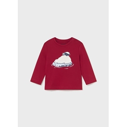 Camiseta aplique rojo - Imagen 2