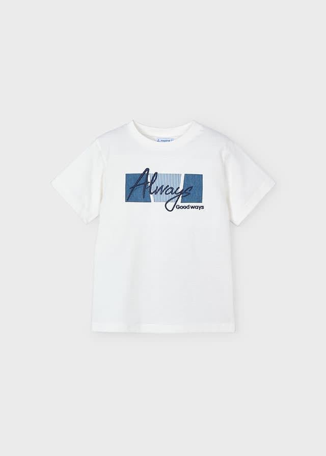 Camiseta apliques nata - Imagen 1