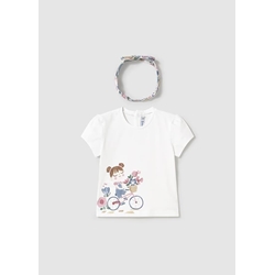 Camiseta blanca con diadema - Imagen 1
