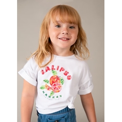 Camiseta blanco-persimon - Imagen 1