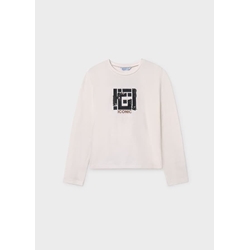 Camiseta bordada nata-negro - Imagen 2