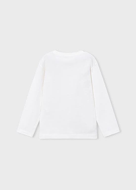 Camiseta bordado nata - Imagen 2