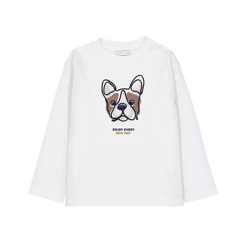 Camiseta bordado nata - Imagen 4
